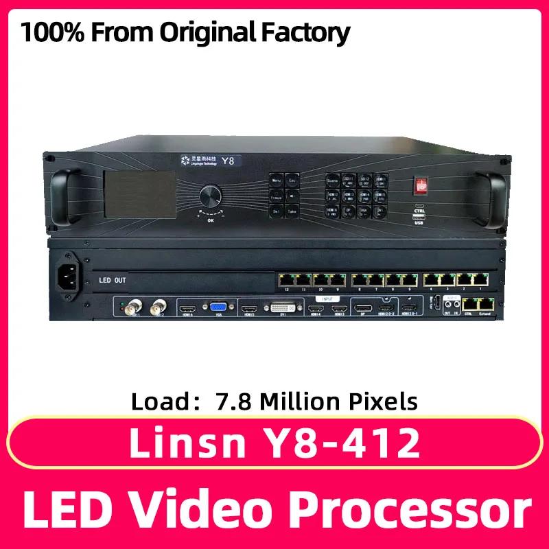 Linsn Y8-412  μ, RGB Ǯ ÷ , LED ÷ ũ Ʈѷ, HDMI2.0 1.2 DP VGA DVI ȣ Է 